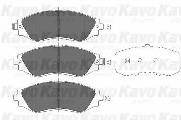 KAVO PARTS KBP1001 Комплект гальмівних колодок, дискове гальмо