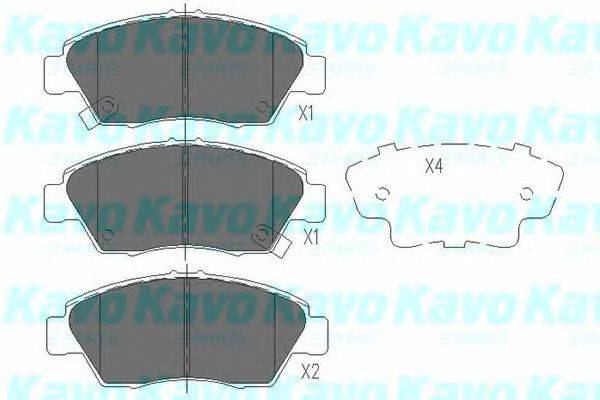KAVO PARTS KBP2003 Комплект гальмівних колодок, дискове гальмо