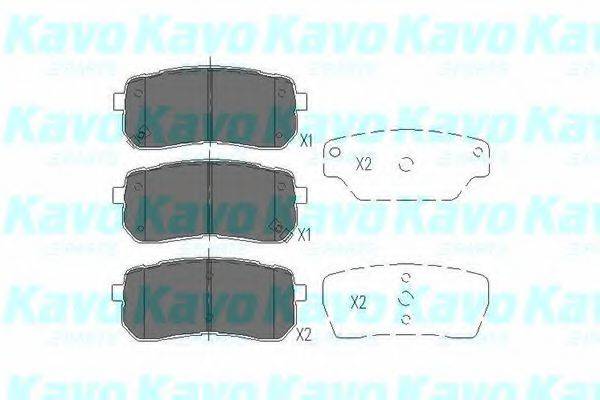 KAVO PARTS KBP3026 Комплект гальмівних колодок, дискове гальмо