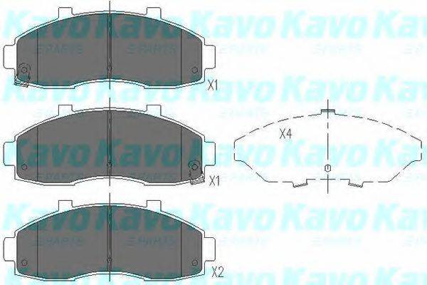 KAVO PARTS KBP4010 Комплект гальмівних колодок, дискове гальмо
