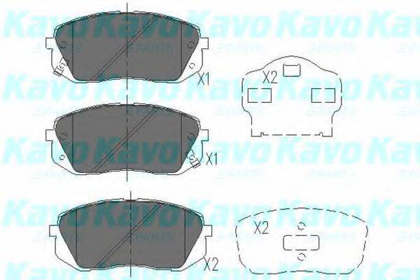 KAVO PARTS KBP4018 Комплект гальмівних колодок, дискове гальмо