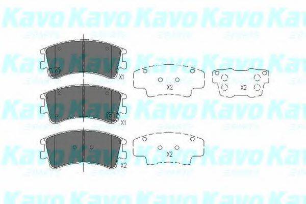 KAVO PARTS KBP4512 Комплект гальмівних колодок, дискове гальмо