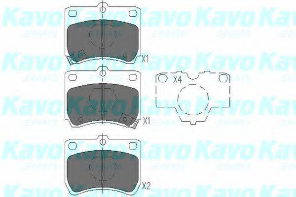 KAVO PARTS KBP4520 Комплект гальмівних колодок, дискове гальмо