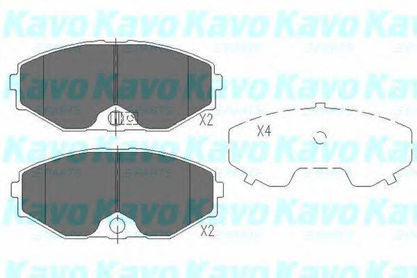 KAVO PARTS KBP6553 Комплект гальмівних колодок, дискове гальмо