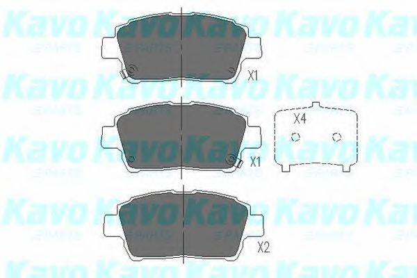 KAVO PARTS KBP9009 Комплект гальмівних колодок, дискове гальмо