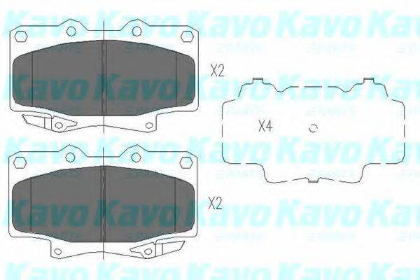KAVO PARTS KBP9043 Комплект гальмівних колодок, дискове гальмо