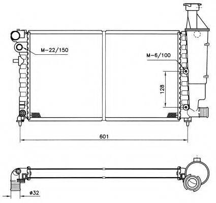 NRF 50423 Радіатор, охолодження двигуна