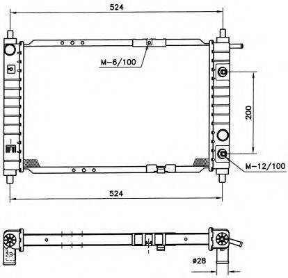 NRF 53251 Радіатор, охолодження двигуна