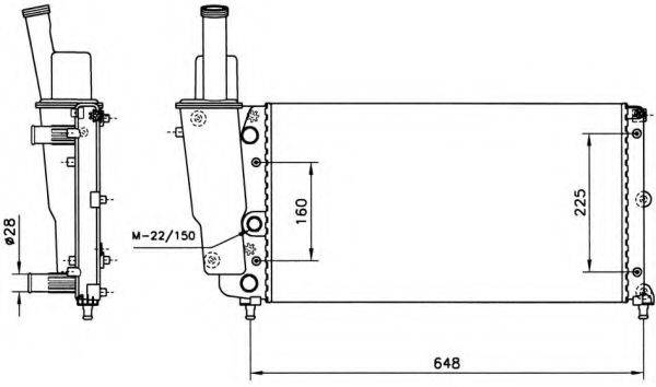 NRF 58072 Радіатор, охолодження двигуна