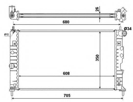 NRF 58368 Радіатор, охолодження двигуна