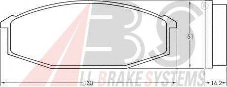 A.B.S. 36420 Комплект гальмівних колодок, дискове гальмо