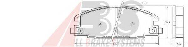 A.B.S. 36632 Комплект гальмівних колодок, дискове гальмо
