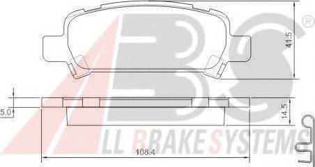 A.B.S. 37164 Комплект гальмівних колодок, дискове гальмо