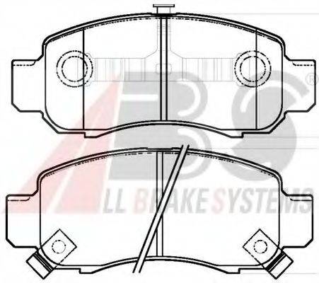 A.B.S. 37314 Комплект гальмівних колодок, дискове гальмо
