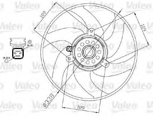 VALEO 698375 Вентилятор, охолодження двигуна