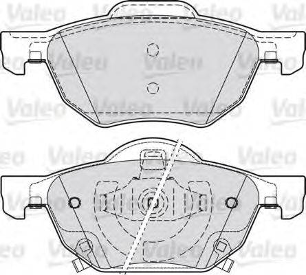 VALEO 598824 Комплект гальмівних колодок, дискове гальмо