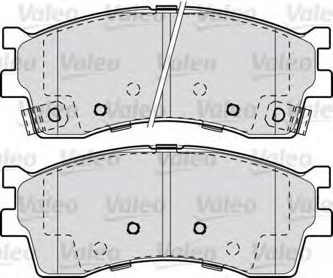 VALEO 598910 Комплект гальмівних колодок, дискове гальмо