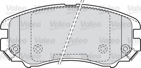 VALEO 598744 Комплект гальмівних колодок, дискове гальмо