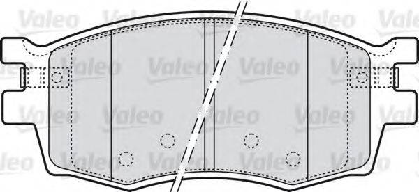 VALEO 598868 Комплект гальмівних колодок, дискове гальмо