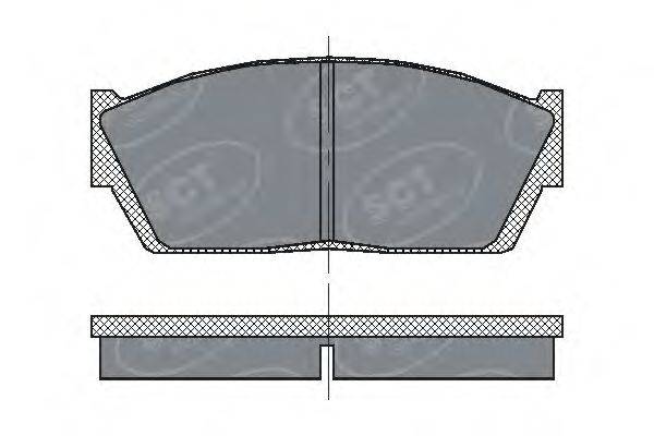 SCT GERMANY SP120PR Комплект гальмівних колодок, дискове гальмо