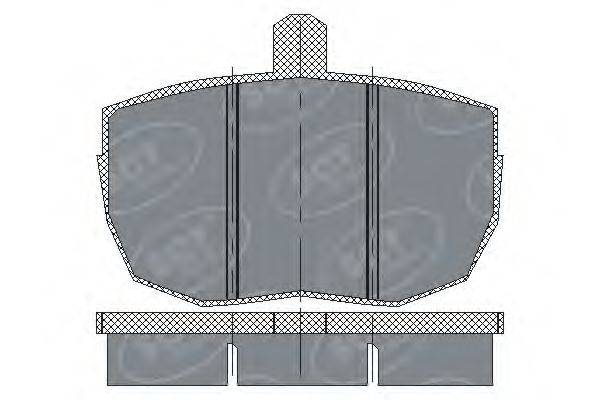 SCT GERMANY SP121PR Комплект гальмівних колодок, дискове гальмо