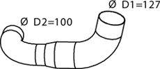 DINEX 82127 Труба вихлопного газу
