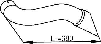 DINEX 54205 Труба вихлопного газу