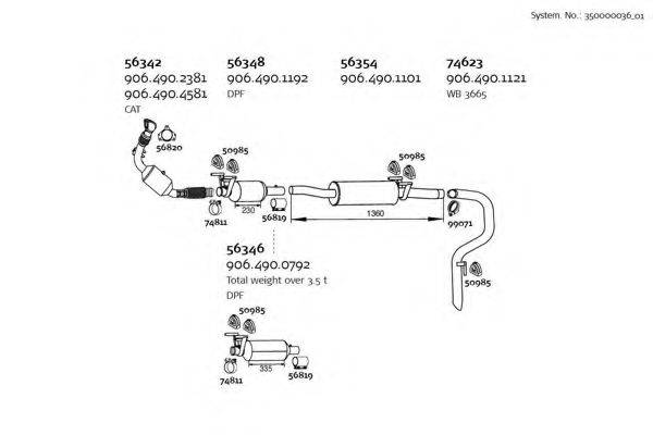 DINEX 35000003601 Система випуску ОГ