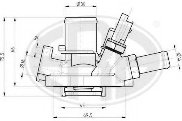 ERA 350213 Термостат, охолоджуюча рідина