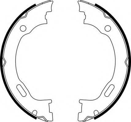 NECTO N1697 Комплект гальмівних колодок, стоянкова гальмівна система