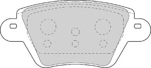 NECTO FD6844A Комплект гальмівних колодок, дискове гальмо