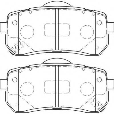 NECTO FD7376A Комплект гальмівних колодок, дискове гальмо