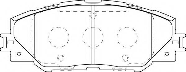 NECTO FD7380A Комплект гальмівних колодок, дискове гальмо