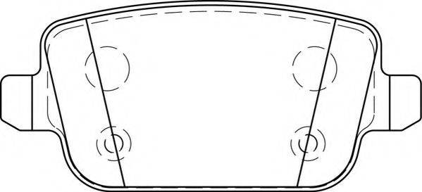 NECTO FD7276A Комплект гальмівних колодок, дискове гальмо