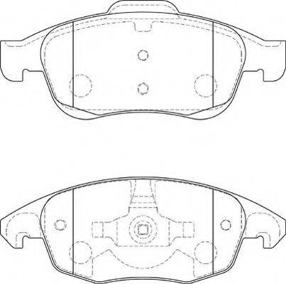 NECTO FD7296A Комплект гальмівних колодок, дискове гальмо