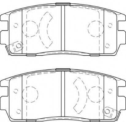 NECTO FD7578A Комплект гальмівних колодок, дискове гальмо