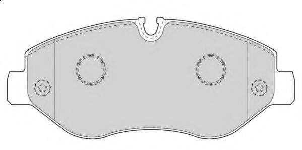 NECTO FD7590V Комплект гальмівних колодок, дискове гальмо