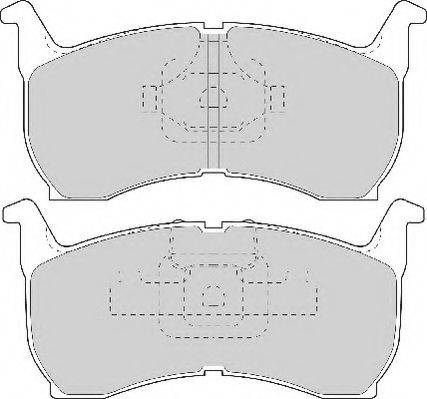 NECTO FD896A Комплект гальмівних колодок, дискове гальмо