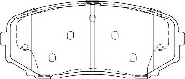 NECTO FD7517A Комплект гальмівних колодок, дискове гальмо
