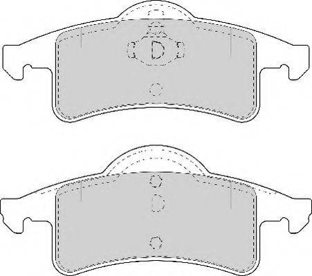 NECTO FD6954A Комплект гальмівних колодок, дискове гальмо