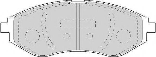 NECTO FD7112A Комплект гальмівних колодок, дискове гальмо