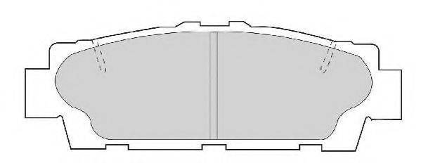 NECTO FD7096A Комплект гальмівних колодок, дискове гальмо