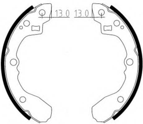 NECTO N1665 Комплект гальмівних колодок