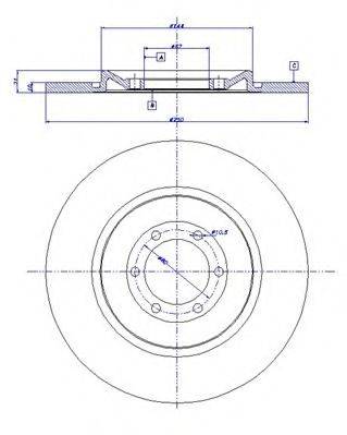 CAR 142100 гальмівний диск