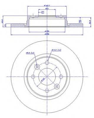 CAR 1421216 гальмівний диск