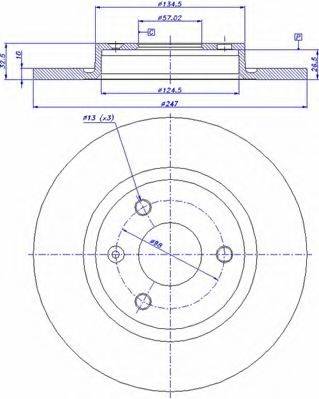 CAR 142133 гальмівний диск
