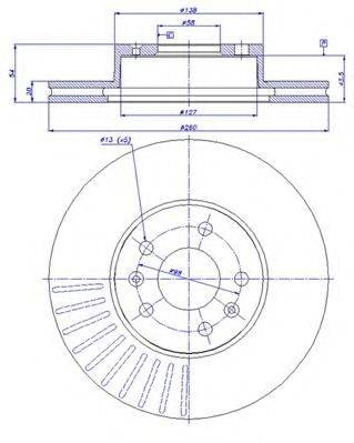 CAR 142136 гальмівний диск