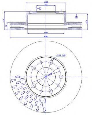 CAR 1421504 гальмівний диск
