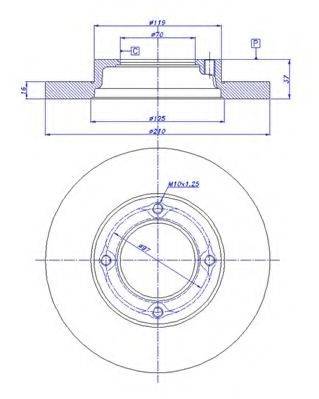 CAR 142211 гальмівний диск