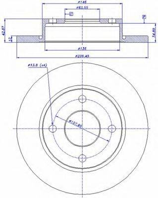 CAR 142243 гальмівний диск